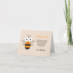 Erstes Geburtstagsfest der Mädchen 1. Bee-Day Süße Dankeskarte
