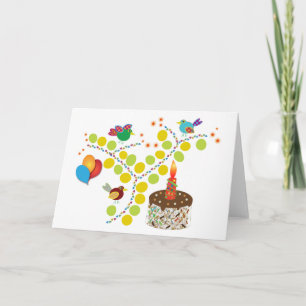 Erstes Geburtstagsgeschenk : Drei Vögel Karte