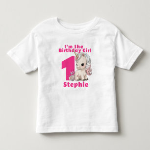 Erstes Geburtstagskind Personalisiert Kleinkind T-shirt