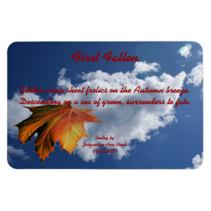 Erstes gefallenes Herbstmagnet Magnet