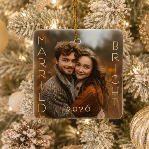 Erstes gemeinsames Weihnachtsfoto Andenken Keramikornament