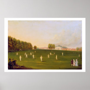 Erstes großartiges Match des Krickets spielte Poster