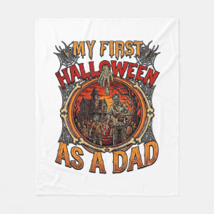 Erstes Halloween als Dad Zombie Spukhaus Friedhof Fleecedecke