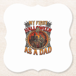 Erstes Halloween als Dad Zombie Spukhaus Friedhof Untersetzer