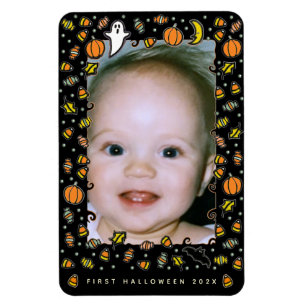 erstes Halloween Foto Frame Magnet