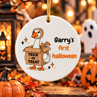 Erstes Halloween für das personalisierte Baby Keramik Ornament