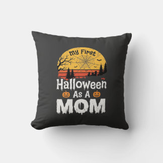 Erstes Halloween Mama Vintage Sonnenuntergang Desi Kissen