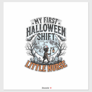 Erstes Halloween-Nurse-Spooky-Moon-Kostüm für Säug Aufkleber