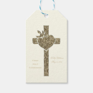 Erstes heilige Kommunions-Kreuz mit Taube und Geschenkanhänger