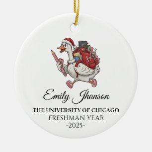 Erstes Jahr am College-Schmuck, College-Weihnachte Keramik Ornament