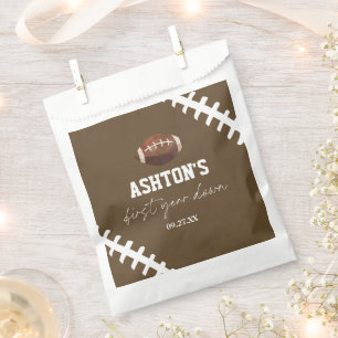 Erstes Jahr Football Brown 1. Geburtstagsfeier Geschenktütchen