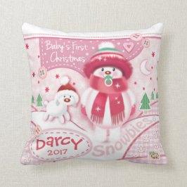 Erstes Kissen des niedlichen Babys Weihnachtsfür
