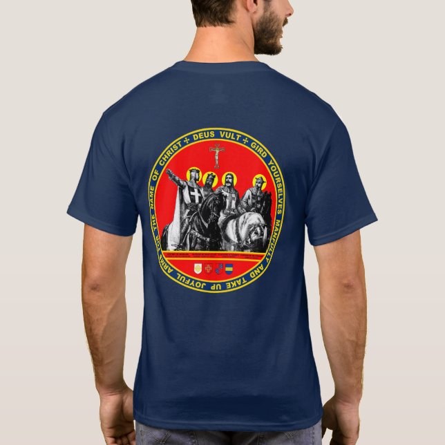 Erstes Kreuzfahrer-Siegel-Shirt T-Shirt (Rückseite)