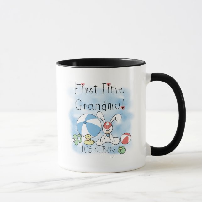 Erstes Mal-Großmutter der Jungen-T-Shirts und der Tasse (Rechts)