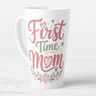 Erstes Mal Mutter Süßes Florales Mutterdesign Milchtasse