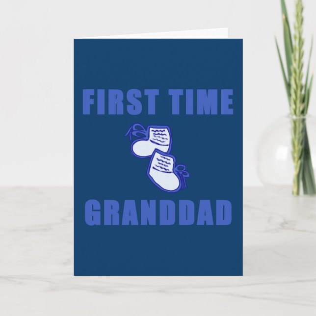 Erstes Mal-Opa-T-Shirts und Geschenke Karte (Vorderseite)