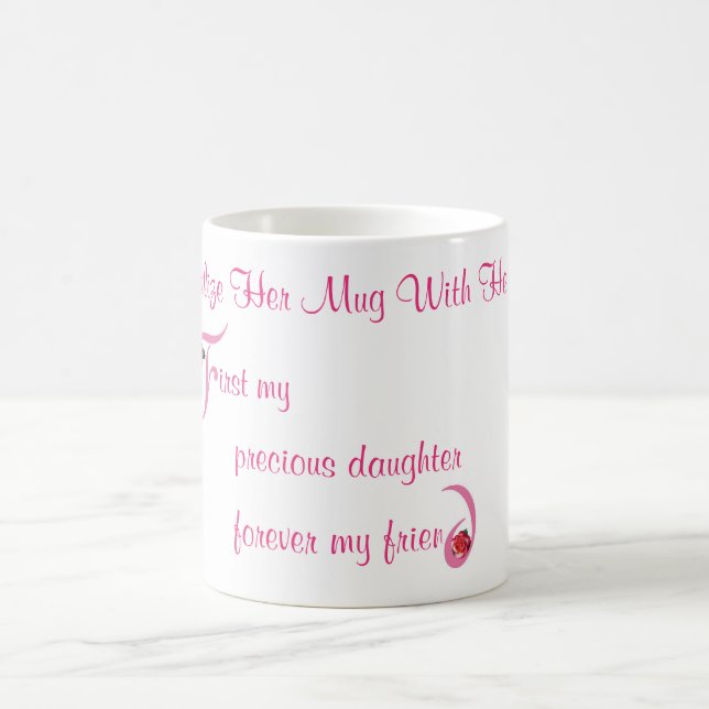 Erstes Mein-Wertvolles Tochter-Englisch Kaffeetasse (Mittel)
