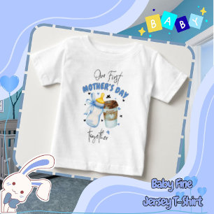 Erstes Muttertags-Shirt 2026/Blau passendes Outfit Baby T-shirt