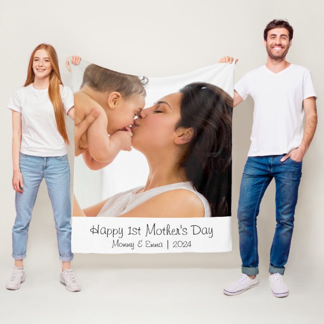 Erstes Muttertagsgeschenk zum Foto Fleecedecke (Beispiel)