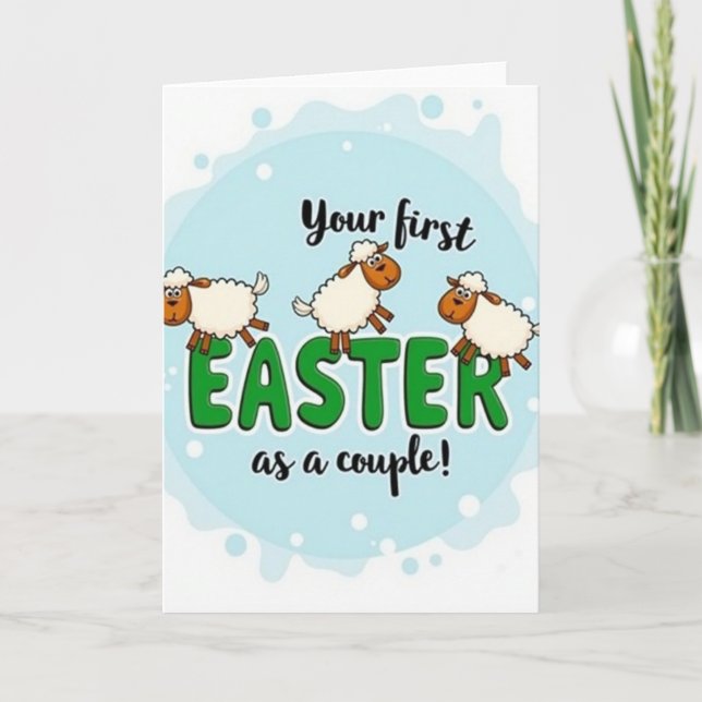 Erstes Ostern als Paar Karte (Vorderseite)