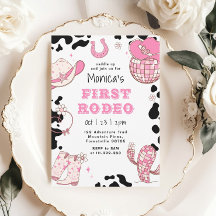 Erstes Rodeo 1. Geburtstag pinkfarbenes Mädchen Ge