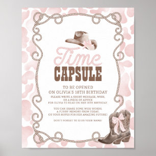 Erstes Rodeo 1. Geburtstags-Time Capsule-Party-Sch Poster
