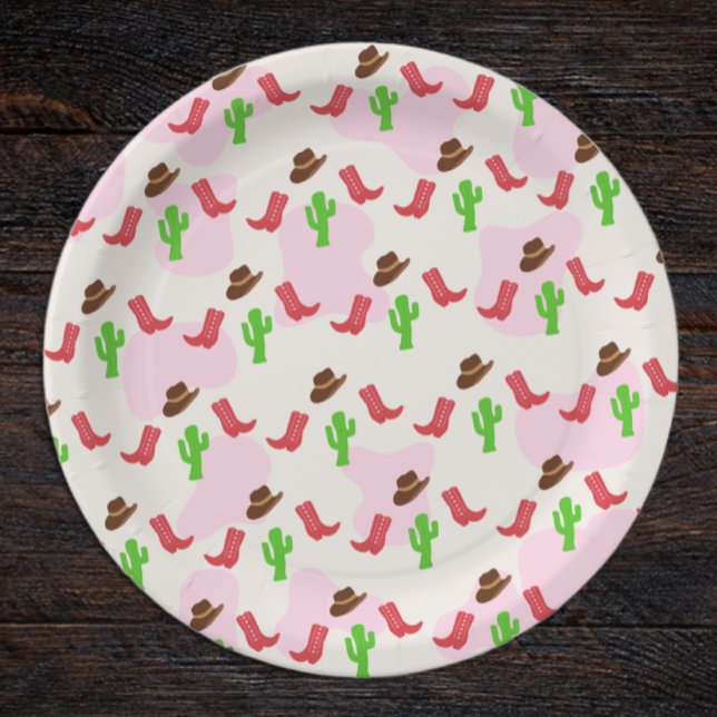 Erstes Rodeo Mädchen 1. Geburtstag Pappteller (Von Creator hochgeladen)