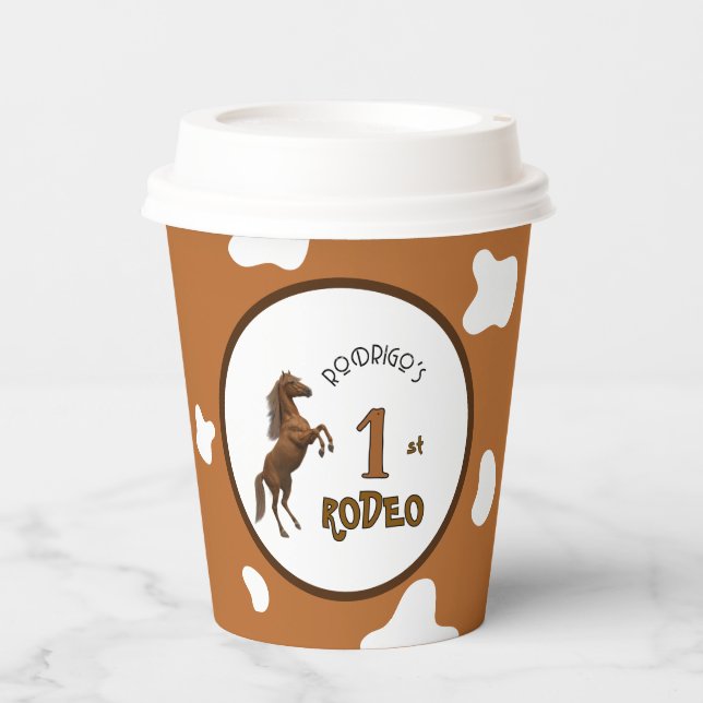 Erstes Rodeo Pappbecher (Vorderseite)