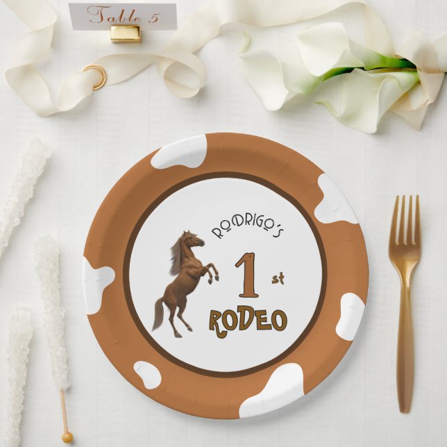 Erstes Rodeo Pappteller (Hochzeit)