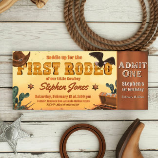 Erstes Rodeo-Ticket Einladung