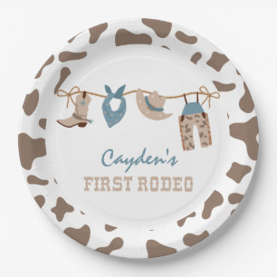 Erstes Rodeo Western Cowboy 1. Geburtstag Papier T Pappteller