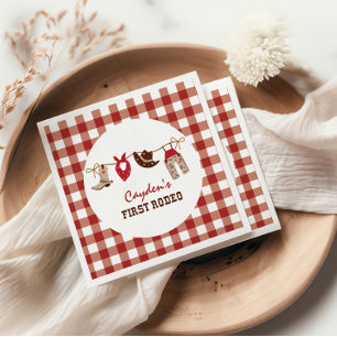 Erstes Rodeo Western Cowboy 1. Geburtstag Serviette