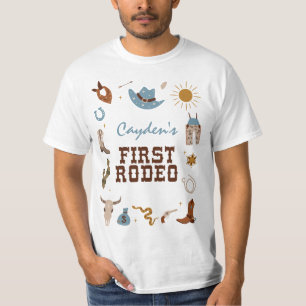 Erstes Rodeo Western Cowboy erstes Geburtstagsklei T-Shirt