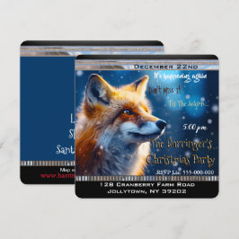 Erstes Snow Fox Jährliches Weihnachtsfest-Party Einladung