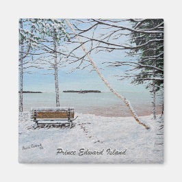 Erstes Snowfall Square Magnet