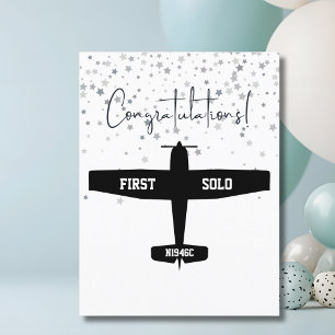 Erstes Solo Einfaches Flugzeug, Personalisierte Lu Postkarte
