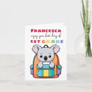 Erstes Tages Koala Klasse Gruß Schulkarte Karte