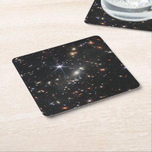 Erstes Tiefenfeld des Universums von James Webb Rechteckiger Pappuntersetzer