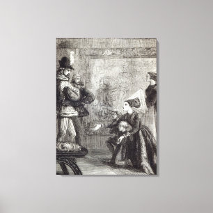 Erstes Treffen von Edward IV. und Lady Elizabeth Leinwanddruck