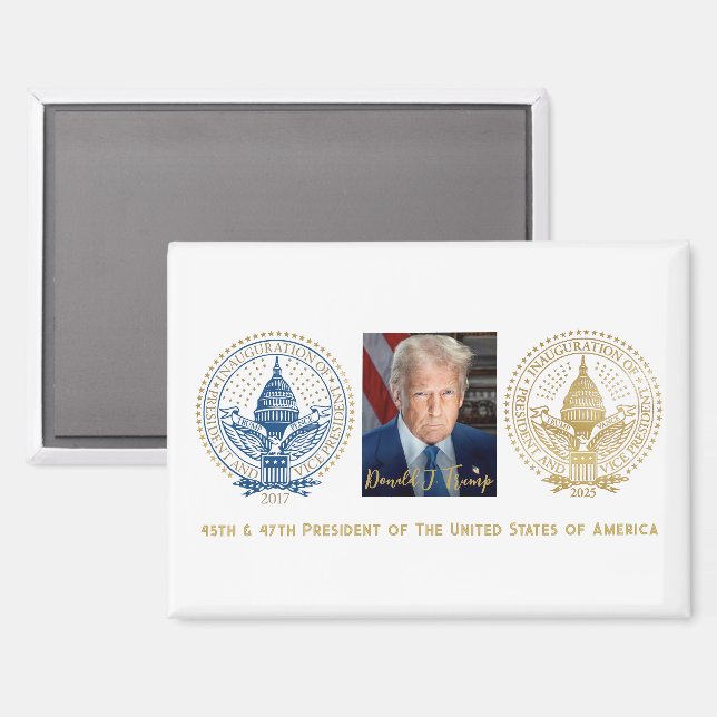 Erstes und zweites erstes Siegel Donald Trump Magnet (Vorderseite/Rückseite)