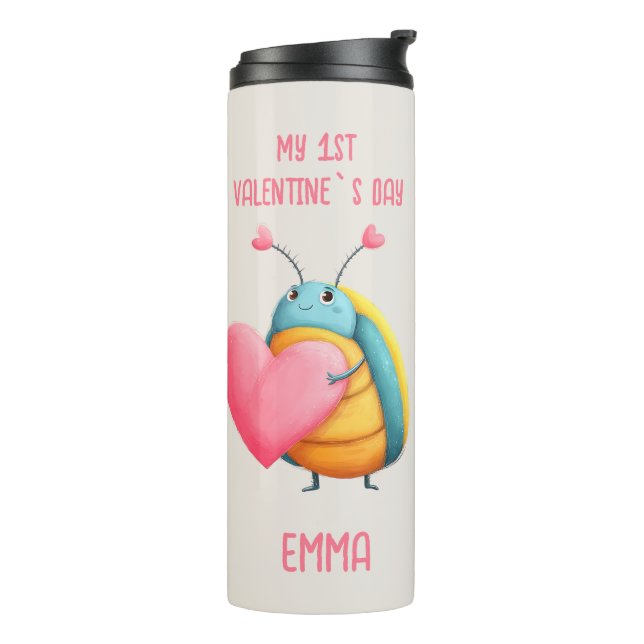 Erstes Valentinstag Süße Käfer Tasse (Nach links gedreht)