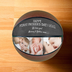 Erstes Vatertag-Schiefertafel Custom 3 Foto Basketball