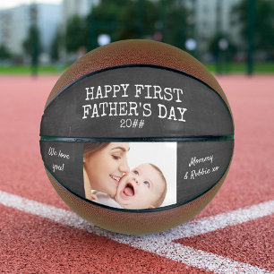 Erstes Vatertag-Schiefertafel-Foto individuell Basketball
