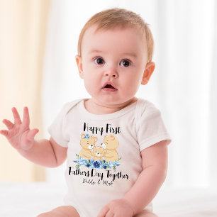 Erstes Vatertags-Baby und Papa passende Outfits  Baby Strampler