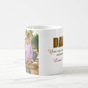 Erstes Vatertags-Custom-Foto Dada-Meilenstein Kaffeetasse