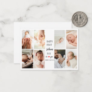 Erstes Vatertags-Fotocollage   Karte für Papa