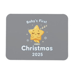 Erstes Weihnachten 2025 Süßer Schlafender Stern Magnet
