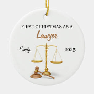 Erstes Weihnachten als Anwalt-Ornament, Neuer Anwa Keramik Ornament