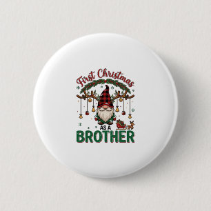Erstes Weihnachten als Bruder Gnom Renntier Schlit Button