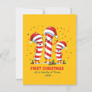 Erstes Weihnachten als Familie Postkarte